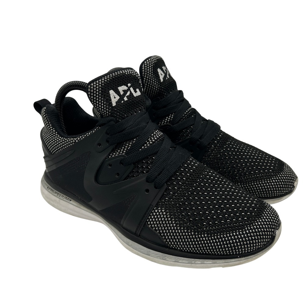 APL Ascend Shoes‎ Womens Size 7.5 Black Knit Athletic Running Sneakers